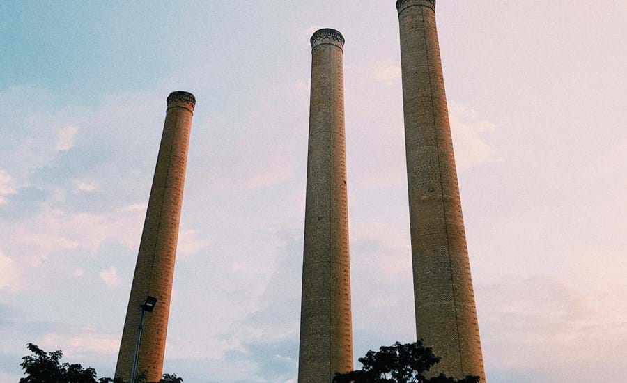 Coal plant towers