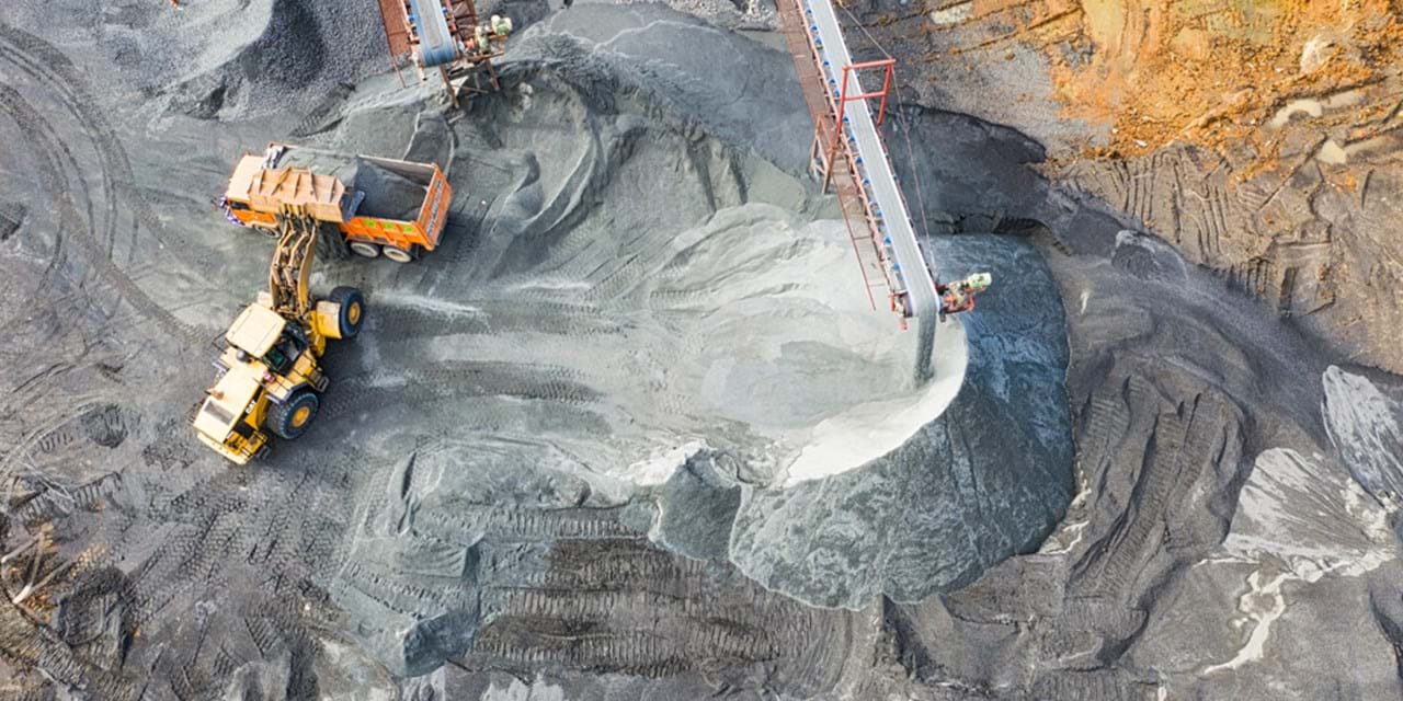 A coal mine as seen from above